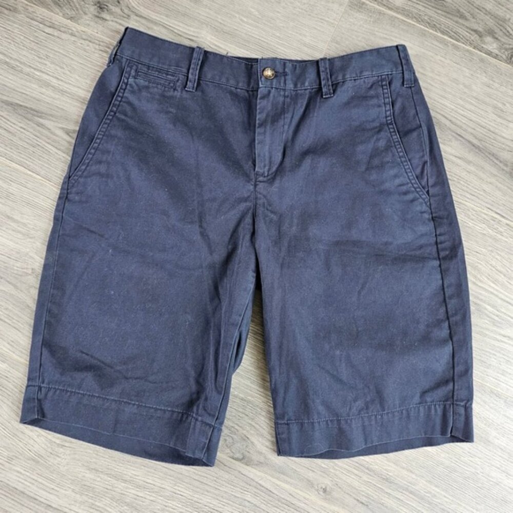 Polo Ralph Lauren Womens Navy Blue Cotton Chino Shorts Size 4 Pony Logo